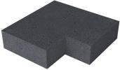 Schellevis Oud Hollandse traptrede massief hoek binnen 60-60x37x15cm Antraciet