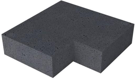 Schellevis Oud Hollandse traptrede massief hoek binnen 60-60x40x20cm Antraciet