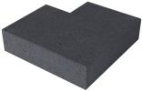 Schellevis Oud Hollandse traptrede massief hoek buiten 60-60x37x15cm Antraciet