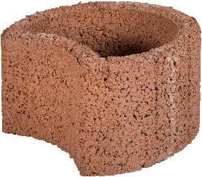 Moonflor Ø35x20cm Bruin