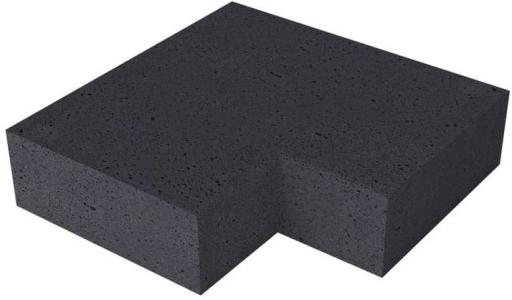 Schellevis Oud Hollandse traptrede massief hoek binnen 60-60x37x15cm Carbon