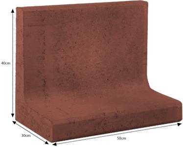 L-Element 50x30x40cm Corten