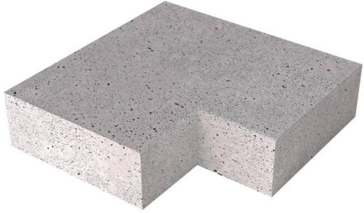 Schellevis Oud Hollandse traptrede massief hoek binnen 60-60x40x20cm Grijs