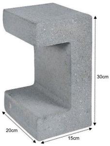 U-Element 15x20x30cm Grijs