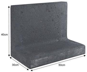 L-Element 50x30x40cm Zwart