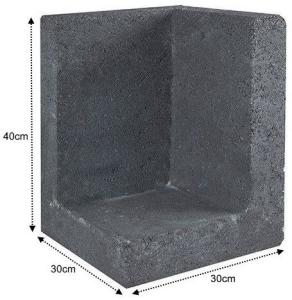 L-Element Hoek 30x30x40cm Zwart