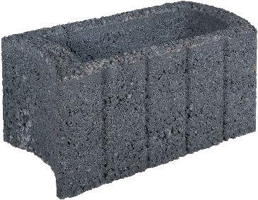 Ovalflor 40x21x20cm Zwart