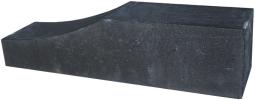 Palissade block wave 60x15x15cm Zwart