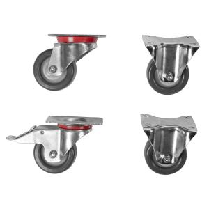 Zwenkwielen set TBV GL Bloembakken (Incl bevestigingsmateriaal)