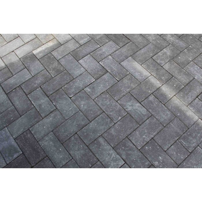 Sierbetonklinker Drive 21x10,5x8cm Night Zwart/Grijs