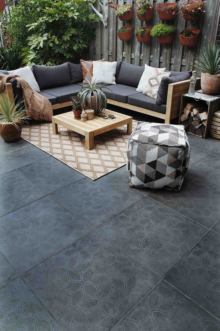 Cera3line 60x60x3cm Square Decor Anthracite