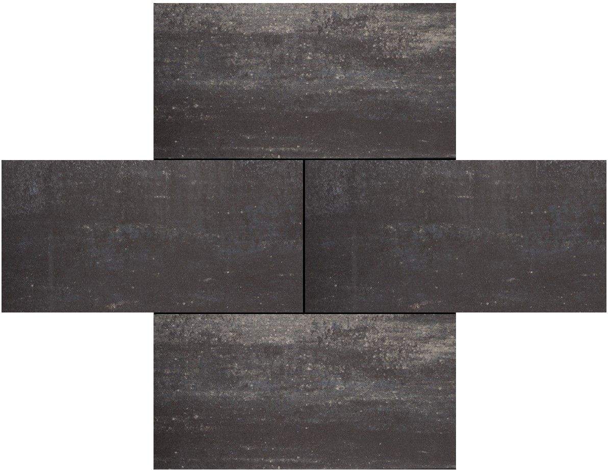 Cottage Stones 30x60x4cm Somerset Grijs/Zwart