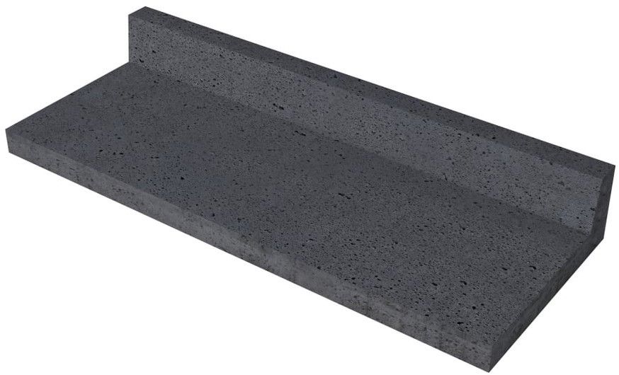 Schellevis Oud Hollandse traptrede L-element 100x40x15cm Antraciet