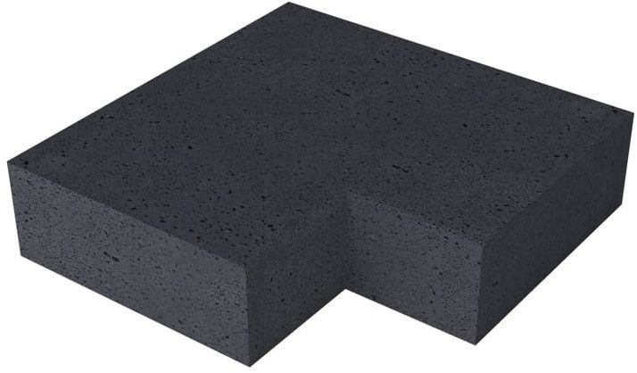 Schellevis Oud Hollandse traptrede massief hoek binnen 60-60x37x15cm Carbon