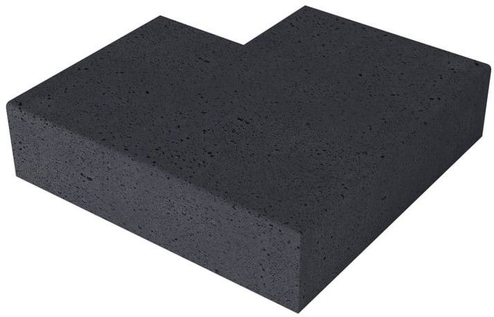 Schellevis Oud Hollandse traptrede massief hoek buiten 60-60x37x15cm Carbon