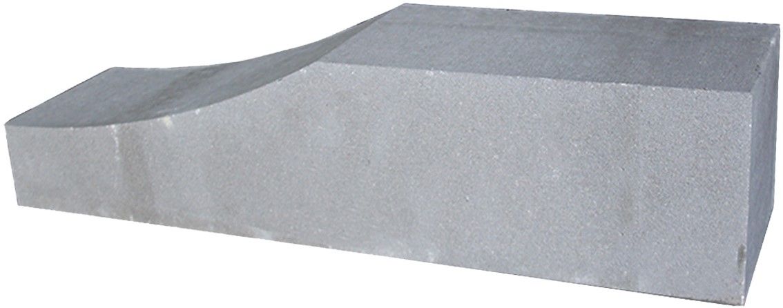 Palissade block wave 60x15x15cm Grijs
