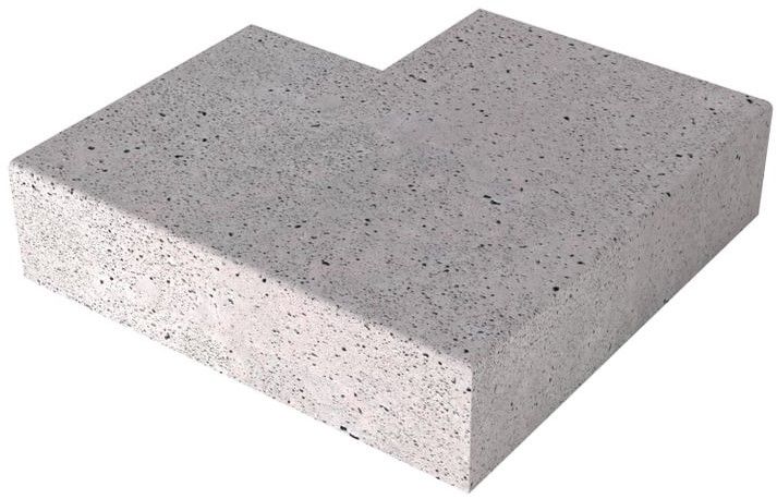 Schellevis Oud Hollandse traptrede massief hoek buiten 60-60x40x20cm Grijs