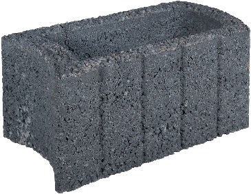 Ovalflor 40x21x20cm Zwart