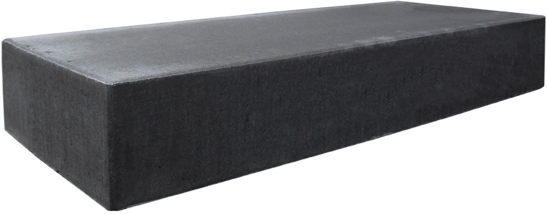 Traptrede massief 18x40x100cm Zwart