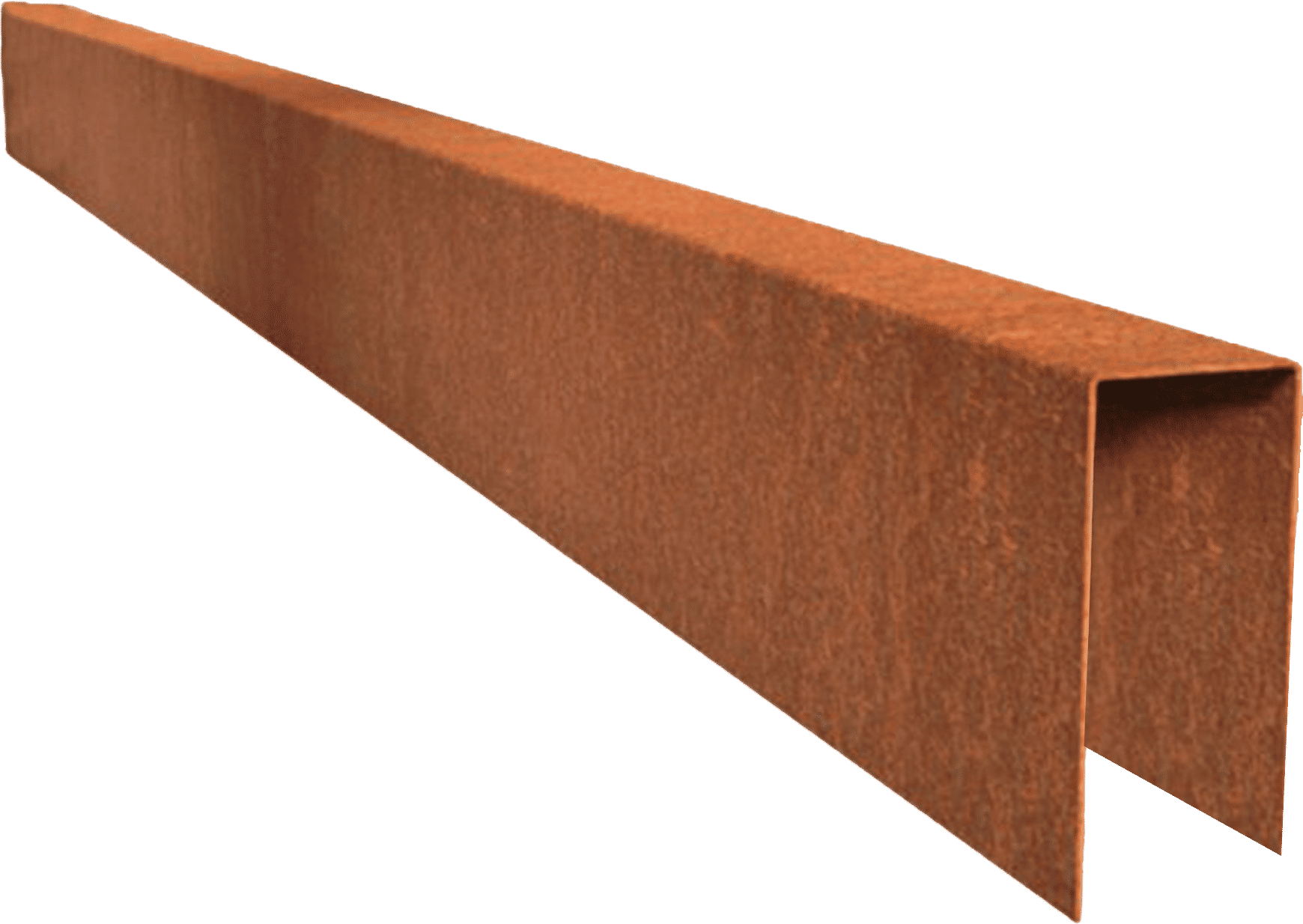 Cortenstaal U-profiel opsluitband 6x20x100
